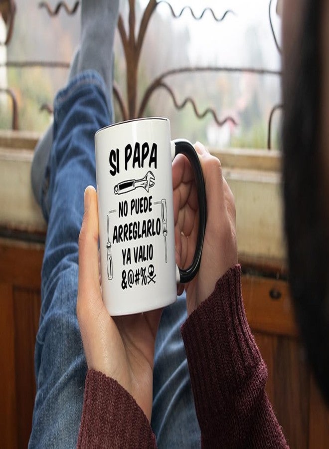 Casitika Regalos para Papa. Regalos para el dia del Padre. Si Papa No Puede Arreglarlo 11 oz Latin Dad Mug. Spanish Dad Present Ideas. - Image 2